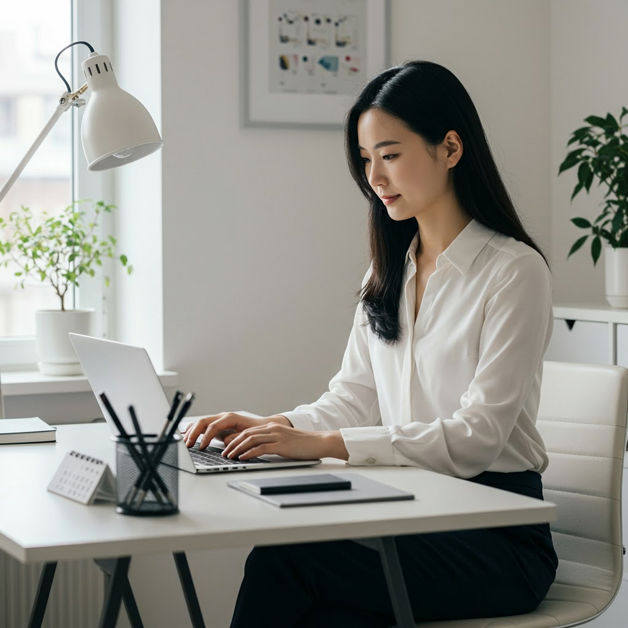 Woman at a Computer
